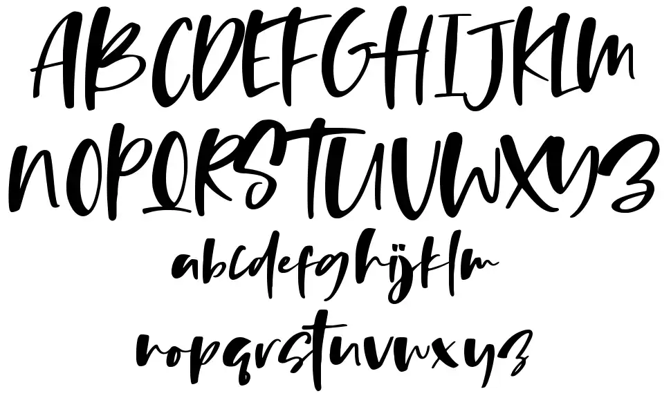 Thursday Vibesfont specimens