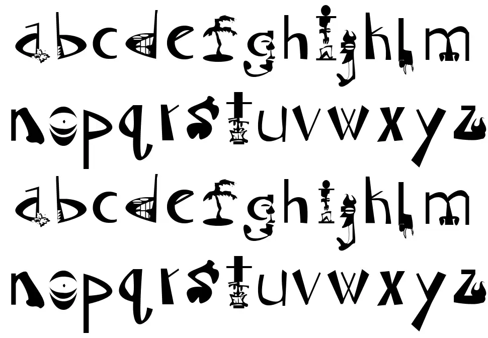 Tikifont specimens