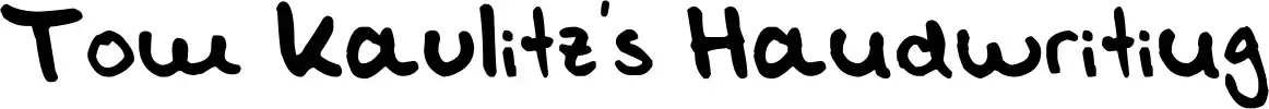 Tom Kaulitz's Handwriting