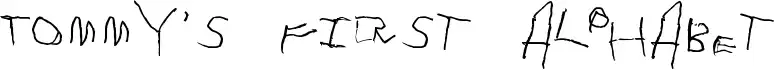 Tommy's first alphabet