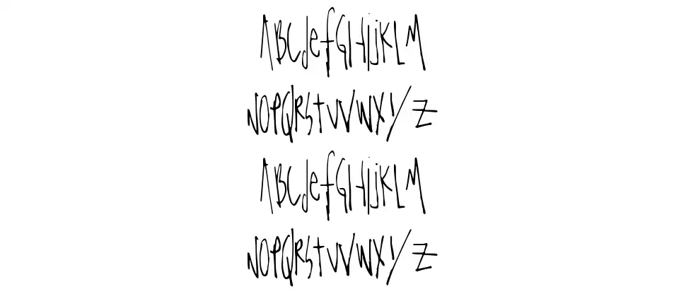 Totally Straightfont specimens