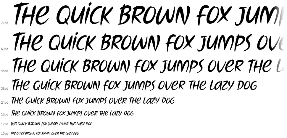 Touch Over Nextfont waterfall
