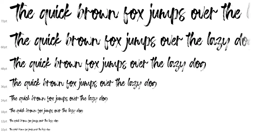 Transine Brushfont waterfall