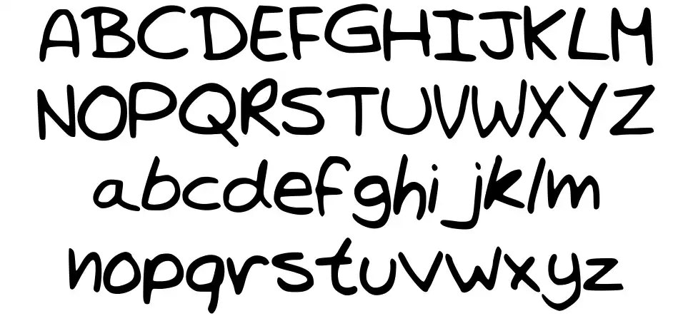Trystans Writingfont specimens