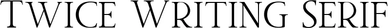Twice Writing Serif