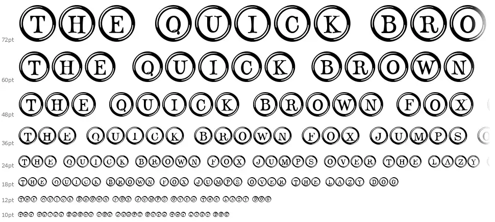 Type Keysfont waterfall