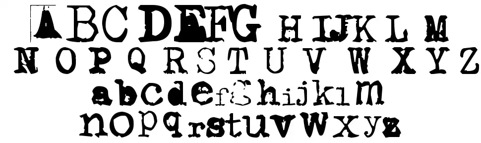 Typewriter from 286font specimens