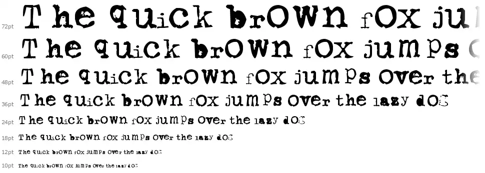 Typewriter from 286font waterfall
