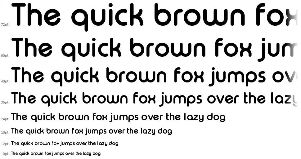 Typo Roundfont waterfall