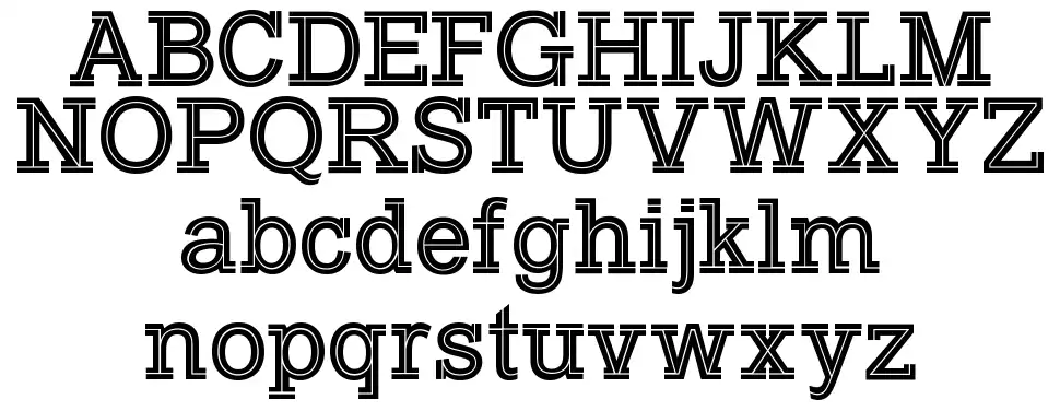 Typo Slab Inlinefont specimens
