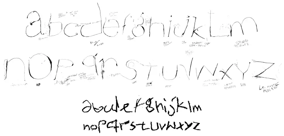 Ultramatfont specimens