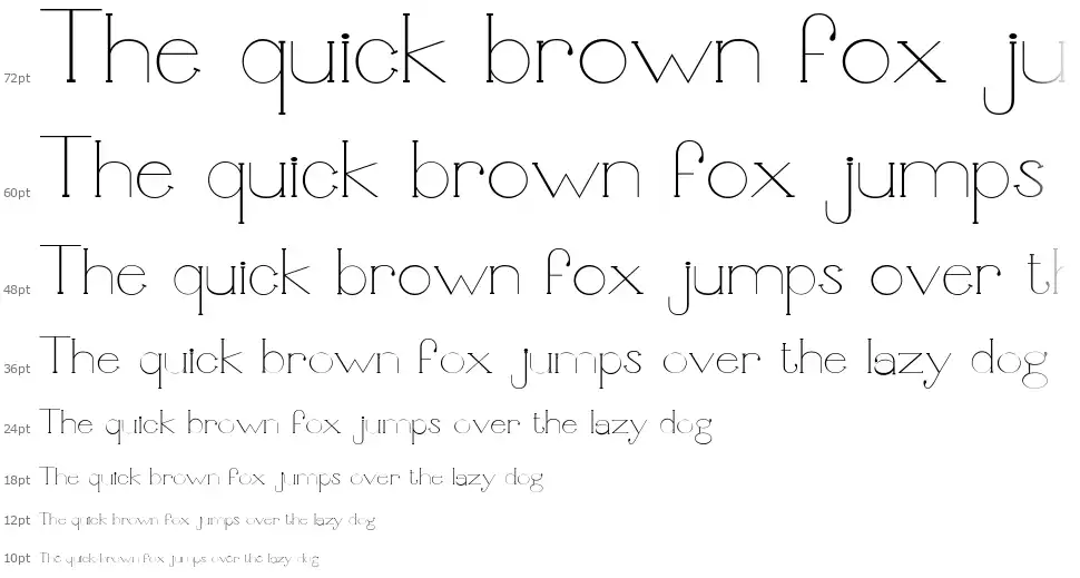 Unbalancedfont waterfall