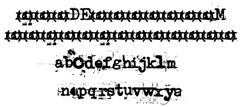 Uncle Typewriterfont specimens