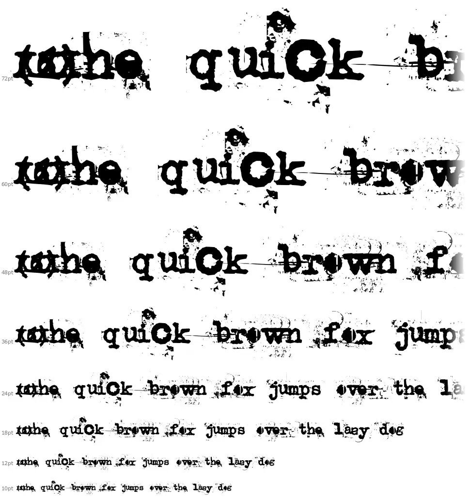 Uncle Typewriterfont waterfall