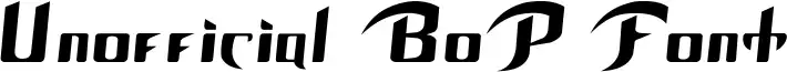 Unofficial BoP Font