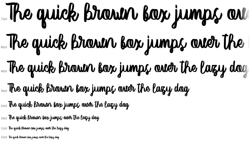 Vector Typefont waterfall