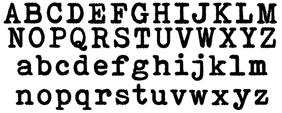 Victoria Typewriterfont specimens
