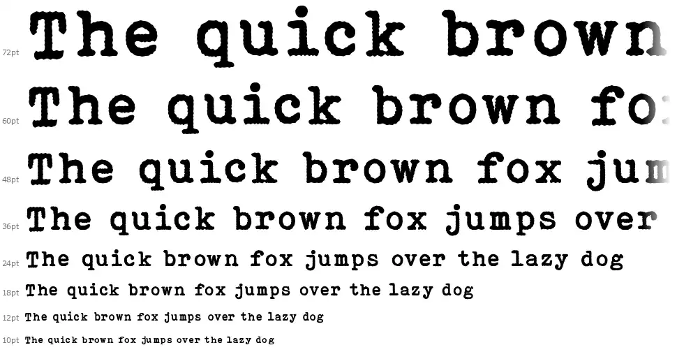 Victoria Typewriterfont waterfall