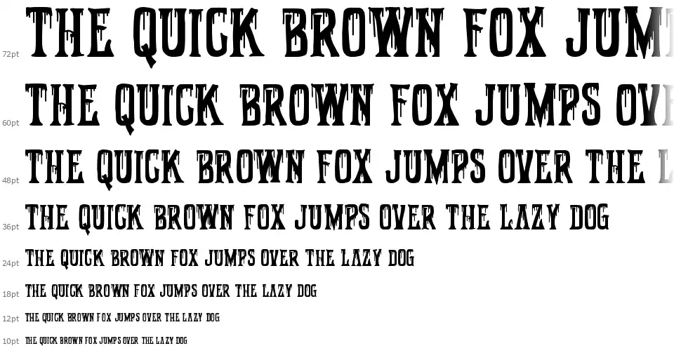 Victorian Gangfont waterfall