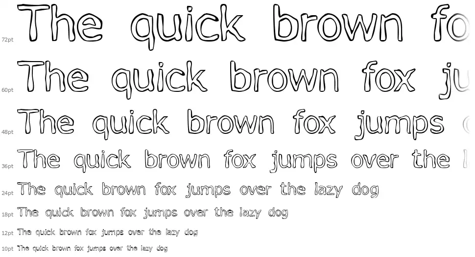VOpenfont waterfall