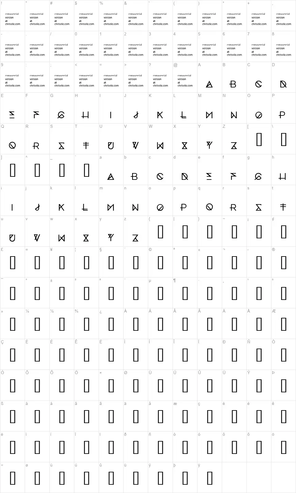 Who is Marinafont character map