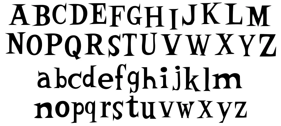 Woodcutter Vintage Cartoonfont specimens