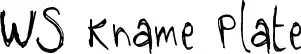 WS Kname Plate