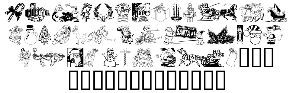 Xmas Clipart 2font specimens