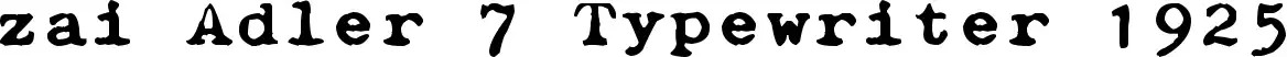 zai Adler 7 Typewriter 1925