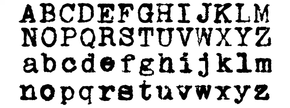 zai AEG Mignon Typewriter 1924font specimens