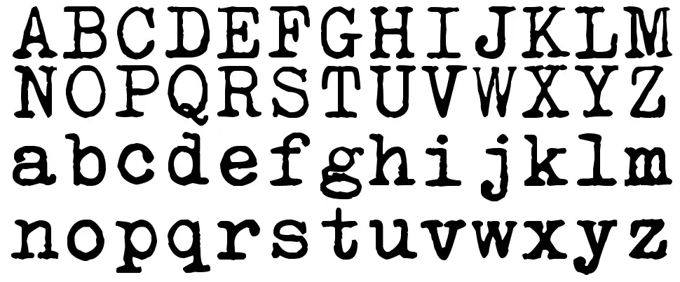zai Olivetti-Underwood Studio 21 Typewriterfont specimens