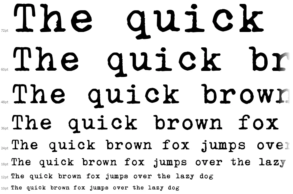 zai Olivetti-Underwood Studio 21 Typewriterfont waterfall