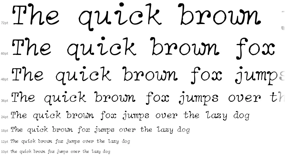 zai Soft Italic Typewriterfont waterfall